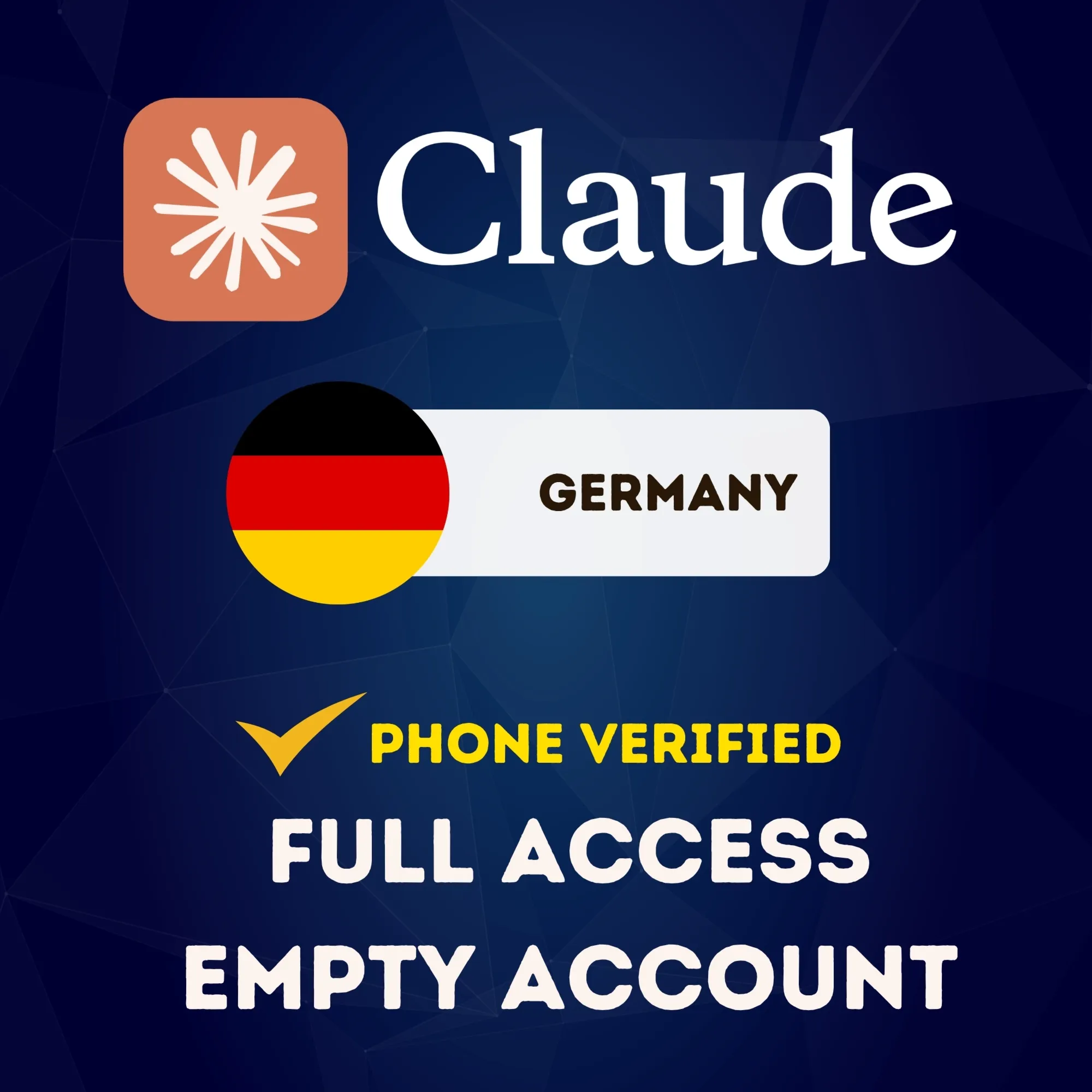 ГЕРМАНИЯ CLAUDE.COM АККАУНТ | ПОДТВЕРЖДЁН ПО ТЕЛЕФОНУ | ПОЛНЫЙ ДОСТУП