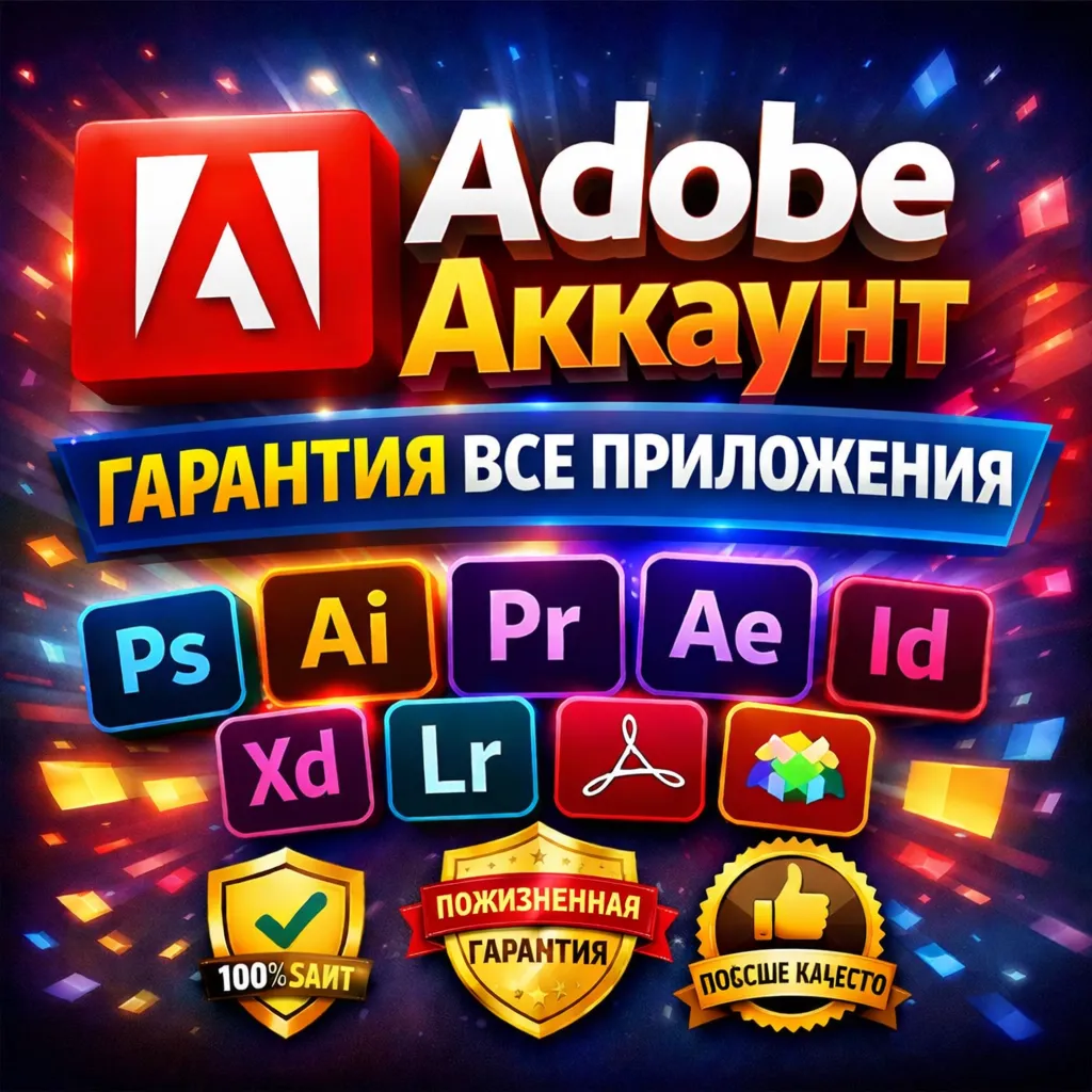 Adobe Creative Cloud All Apps на 3 месяца | Гарантия | Быстрое подключение