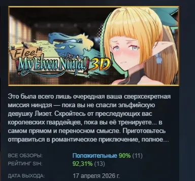 Flee, My Elven Ninja! 3D АВТОДОСТАВКА STEAM РОССИЯ