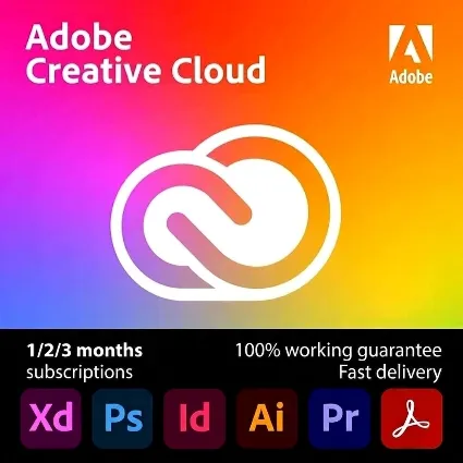 Adobe Creative Cloud PRO — подписка на 1/2/3 месяца