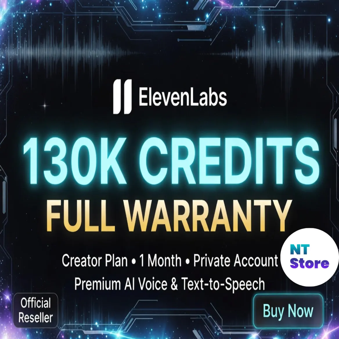 Elevenlabs Creator 130 000 кредитов, 1 месяц полной гарантии | Личный аккаунт