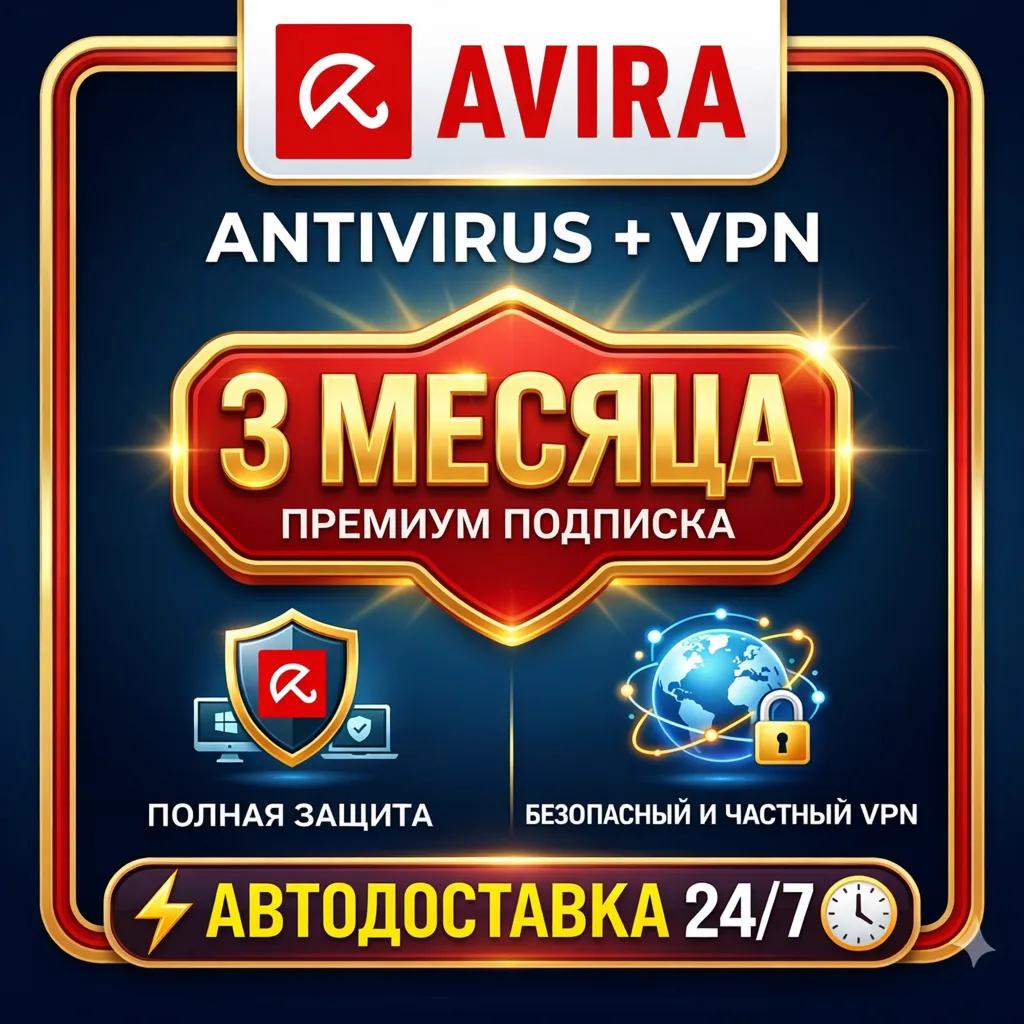 Avira Prime на 3 месяца (ссылка активации) для 5 устройств | Антивирус + VPN