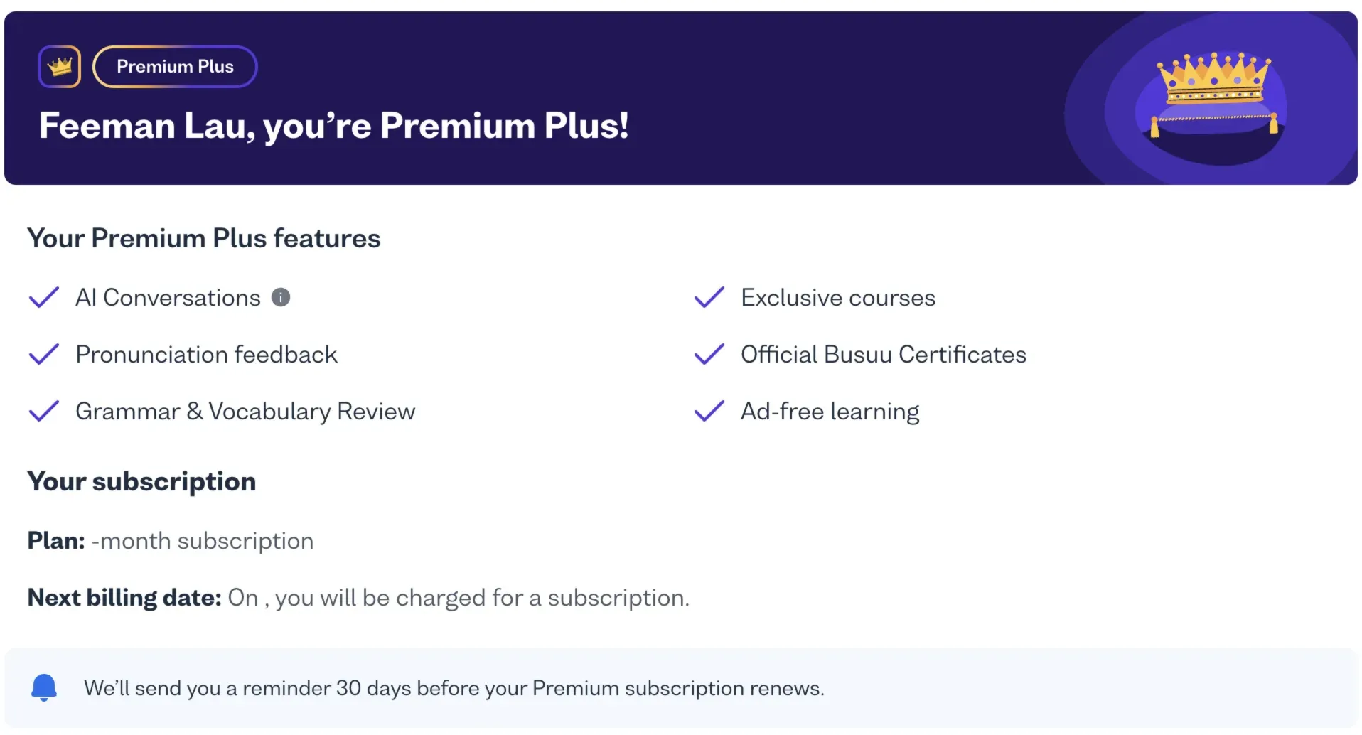 Busuu Premium Plus Subscription - 12 Months | All Languages | Private Account