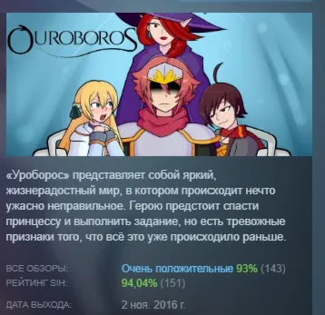 Ouroboros АВТОДОСТАВКА STEAM РОССИЯ