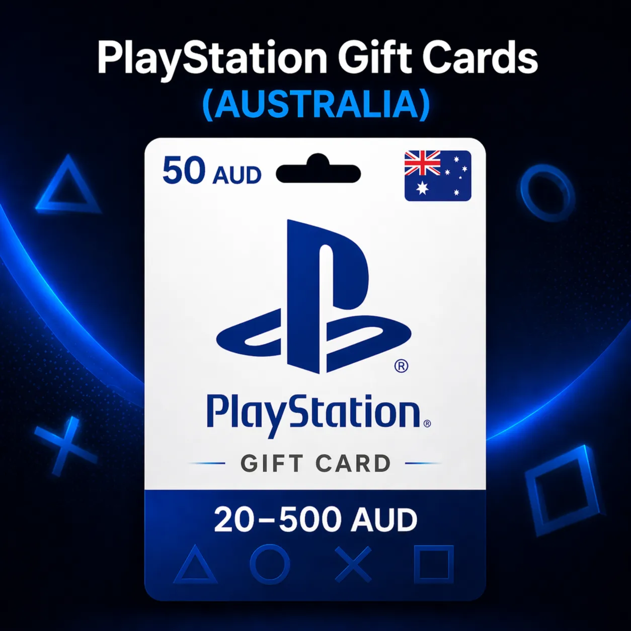 PlayStation Gift Cards Австралия (AU) 20–500 AUD | Коды пополнения PSN
