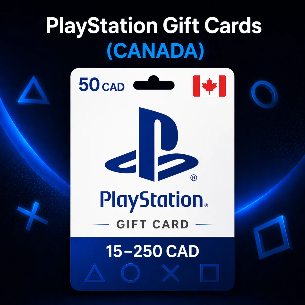 PlayStation Gift Cards Канада (CA) 15–250 CAD | Коды пополнения PSN