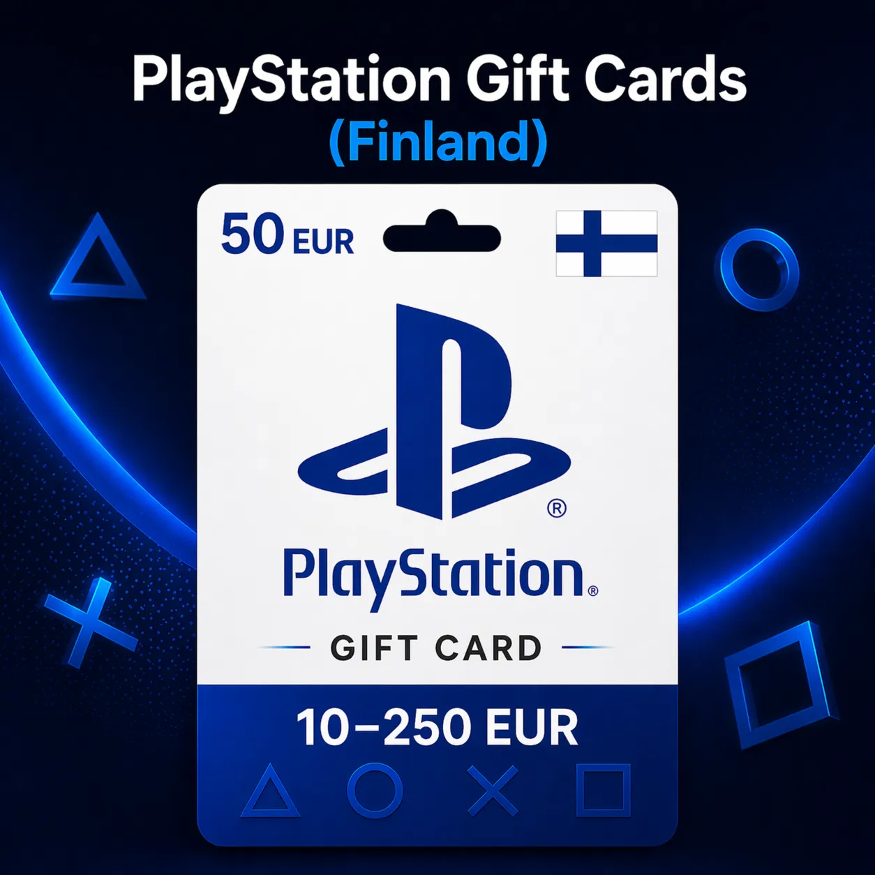 PlayStation Gift Cards Финляндия (FI) 10–250 EUR | Коды пополнения PSN