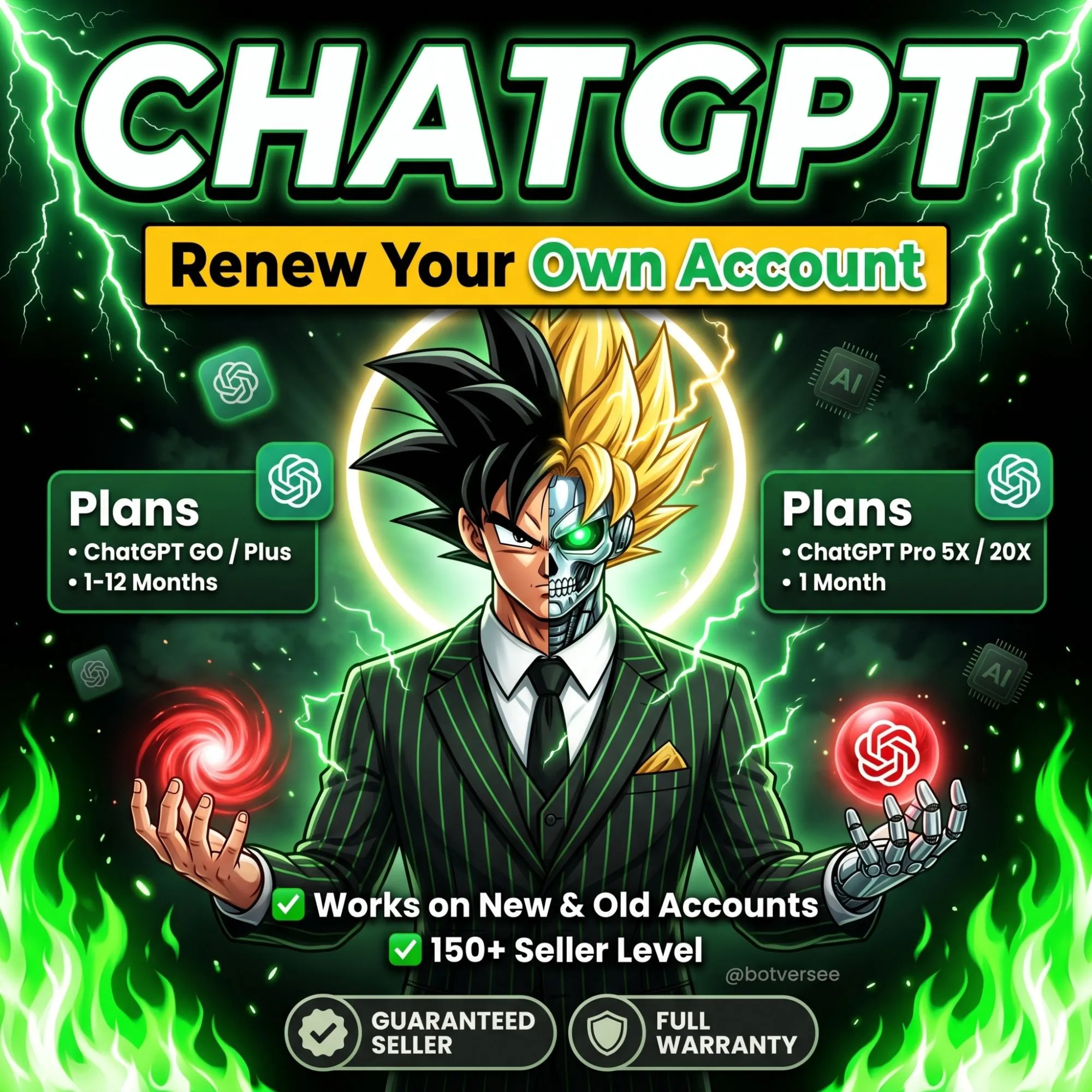 {RENEWAL} CHATGPT PLUS/Business/Go + ChatGPT PRO 5x/20x + 1Month | CHATGPT 5.5