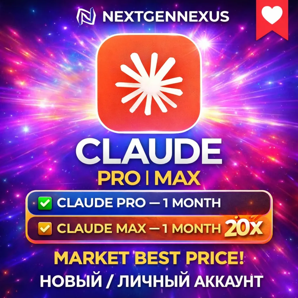 [АВТО 24/7] Claude AI Pro / Max | Новый аккаунт | Мгновенная доставка | 1 месяц досту