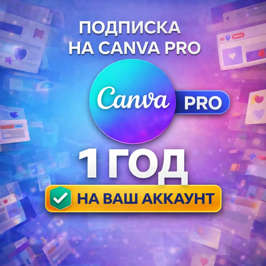 Canva PRO на 1 год для вашей учетной записи