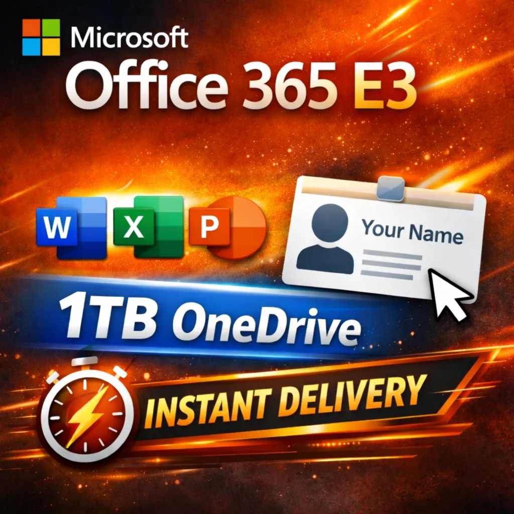 Microsoft Office 365 E3—Полный доступ к приложениям—OneDrive 1 ТБ—Мгновенная доставка