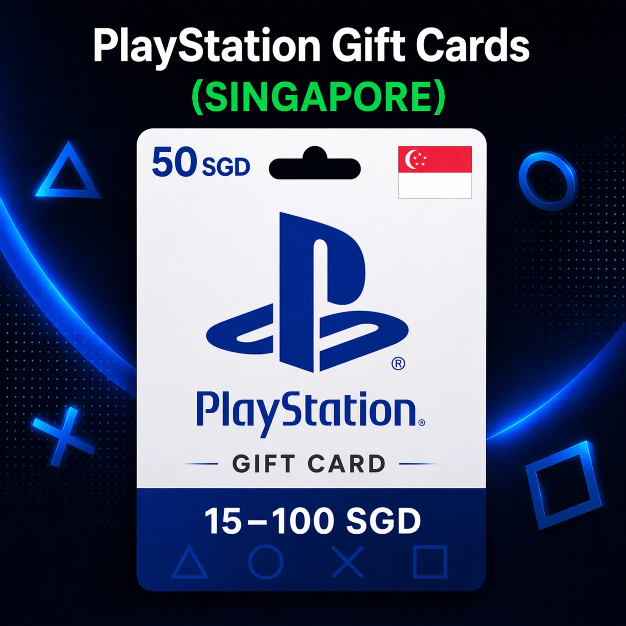 PlayStation Gift Cards Сингапур (SG) 15–100 SGD | Коды пополнения PSN