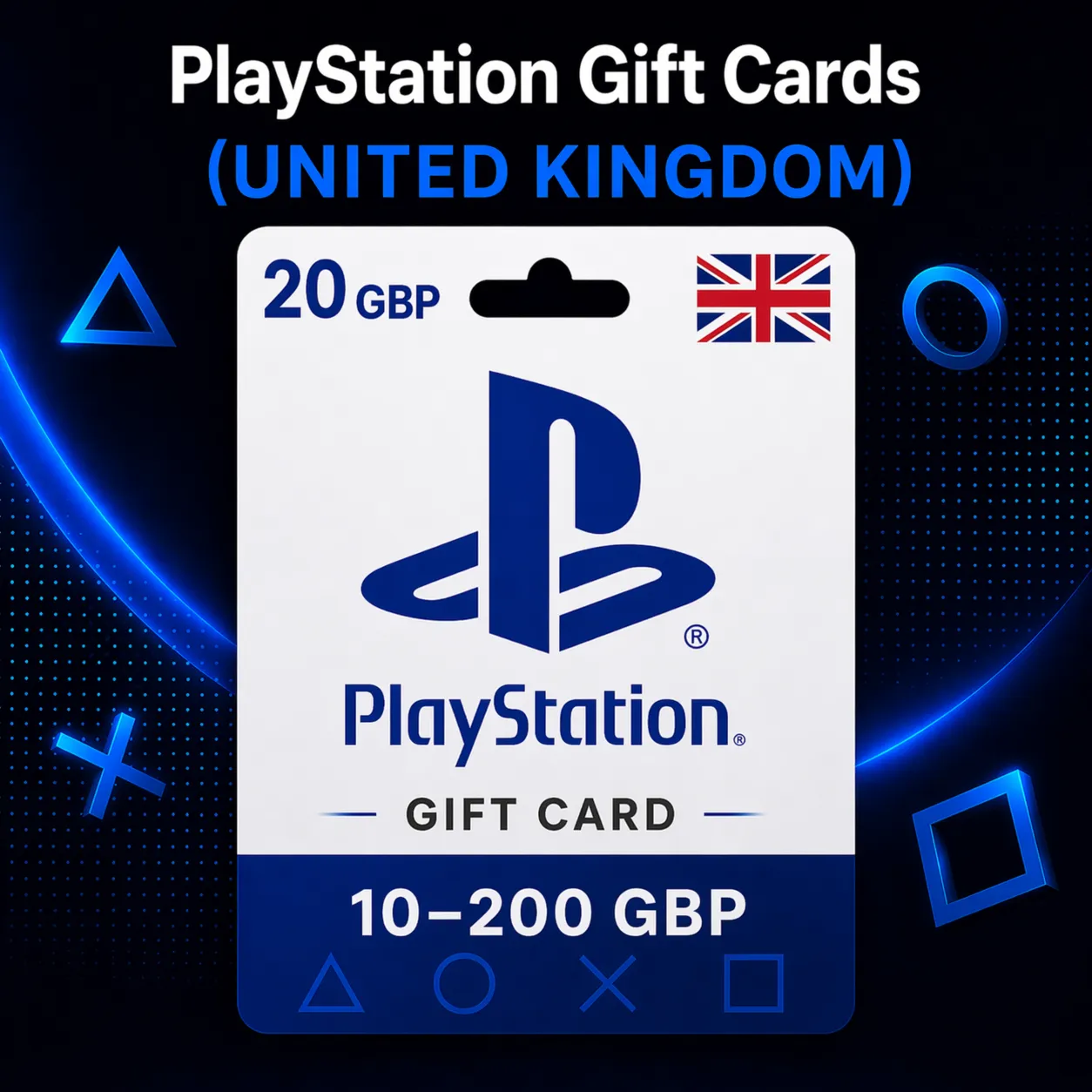 PlayStation Gift Cards Великобритания (GB) 10–200 GBP | Коды пополнения PSN