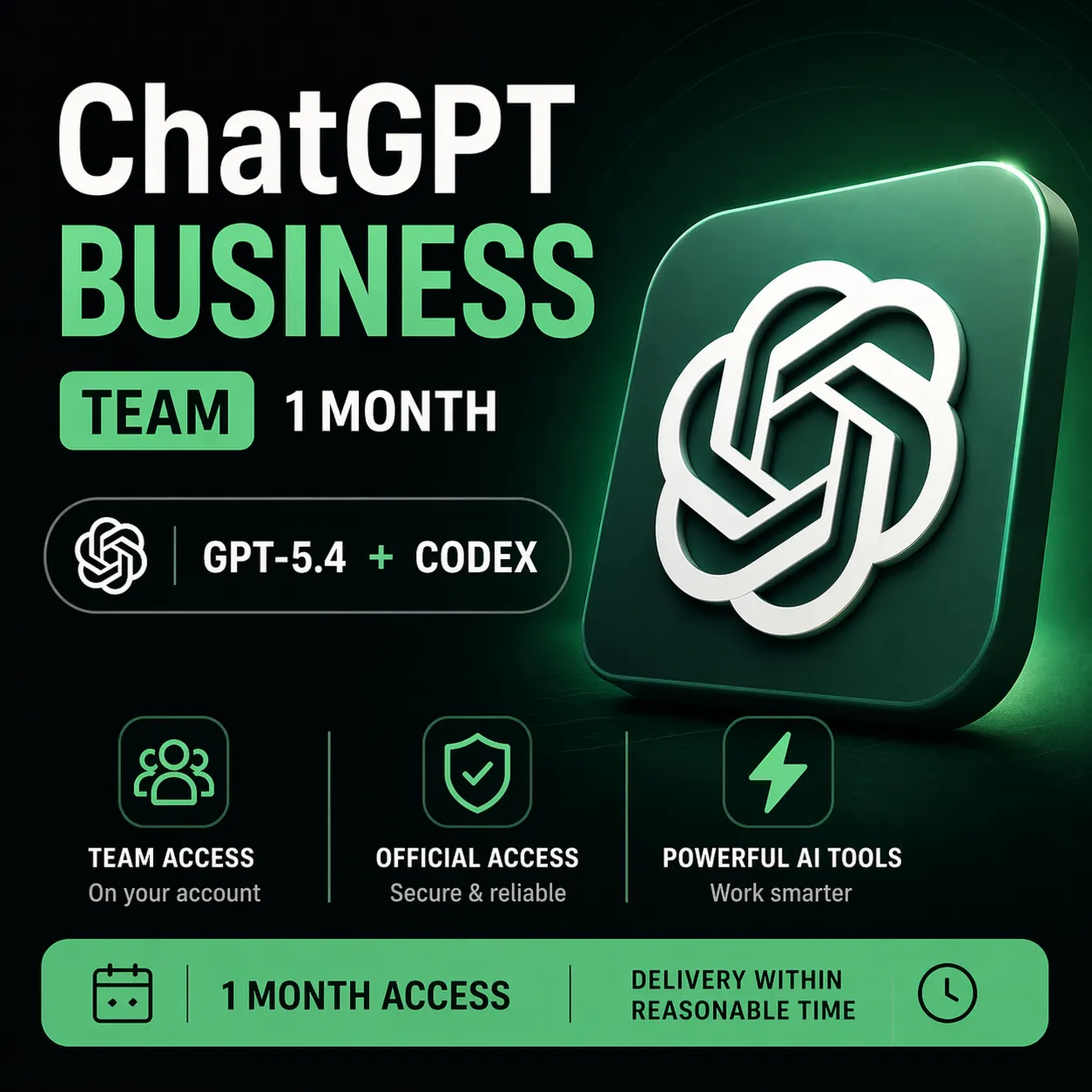 ChatGPT Business GPT-5.4 — 1 месяц | Активация на вашем аккаунте