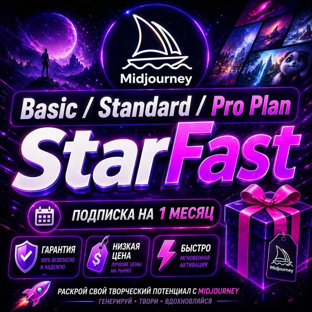 MIDJOURNEY V7 | ПОДПИСКА НА ВАШ АККАУНТ | С ЗАХОДОМ