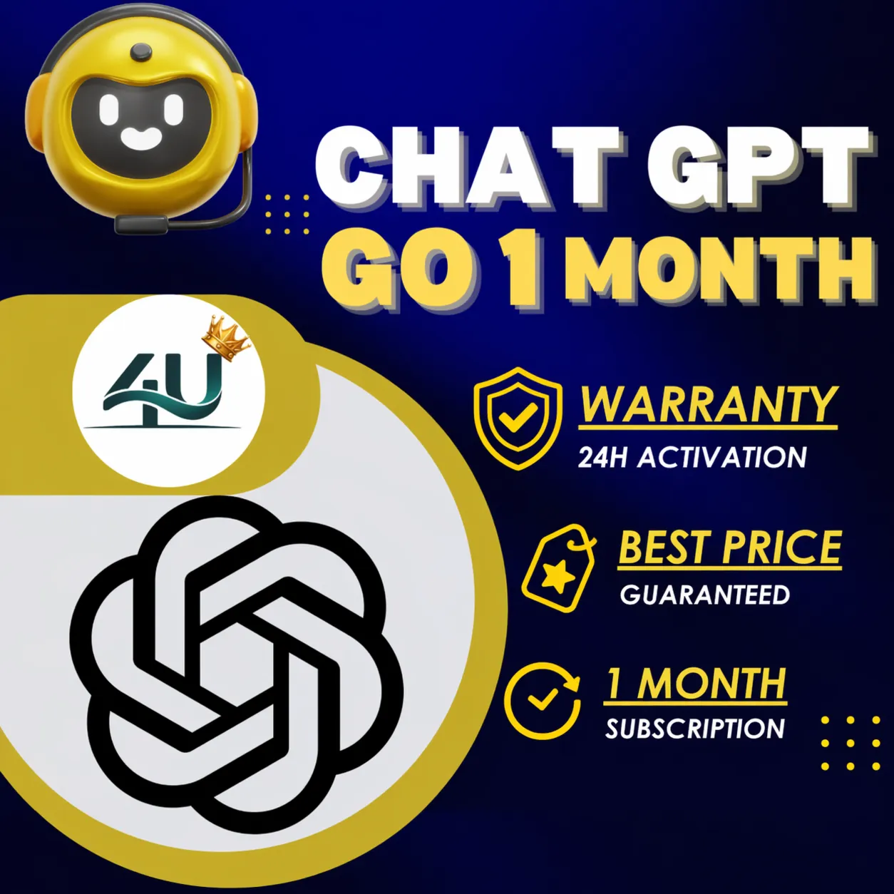 CHATGPT GO | ACTIVATE YOUR ACCOUNT | AUTOMATED DELIVERY | CDK CHATGPT GO