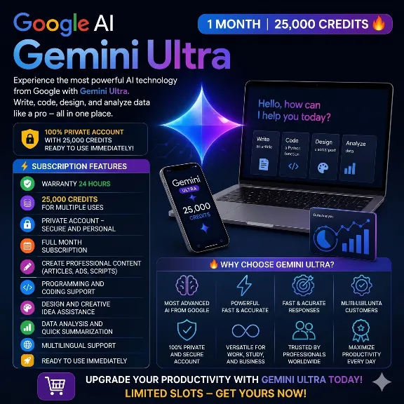 Gemini AI Ultra на 1 месяц + Veo 3.1 + Nano Banana | ЧАСТНЫЙ