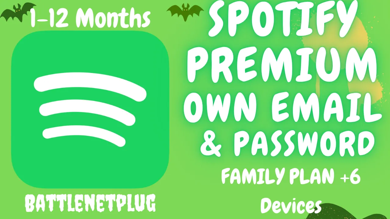 Spotify Premium Family: собственный адрес электронной почты и пароль (1-12 месяцев) |
