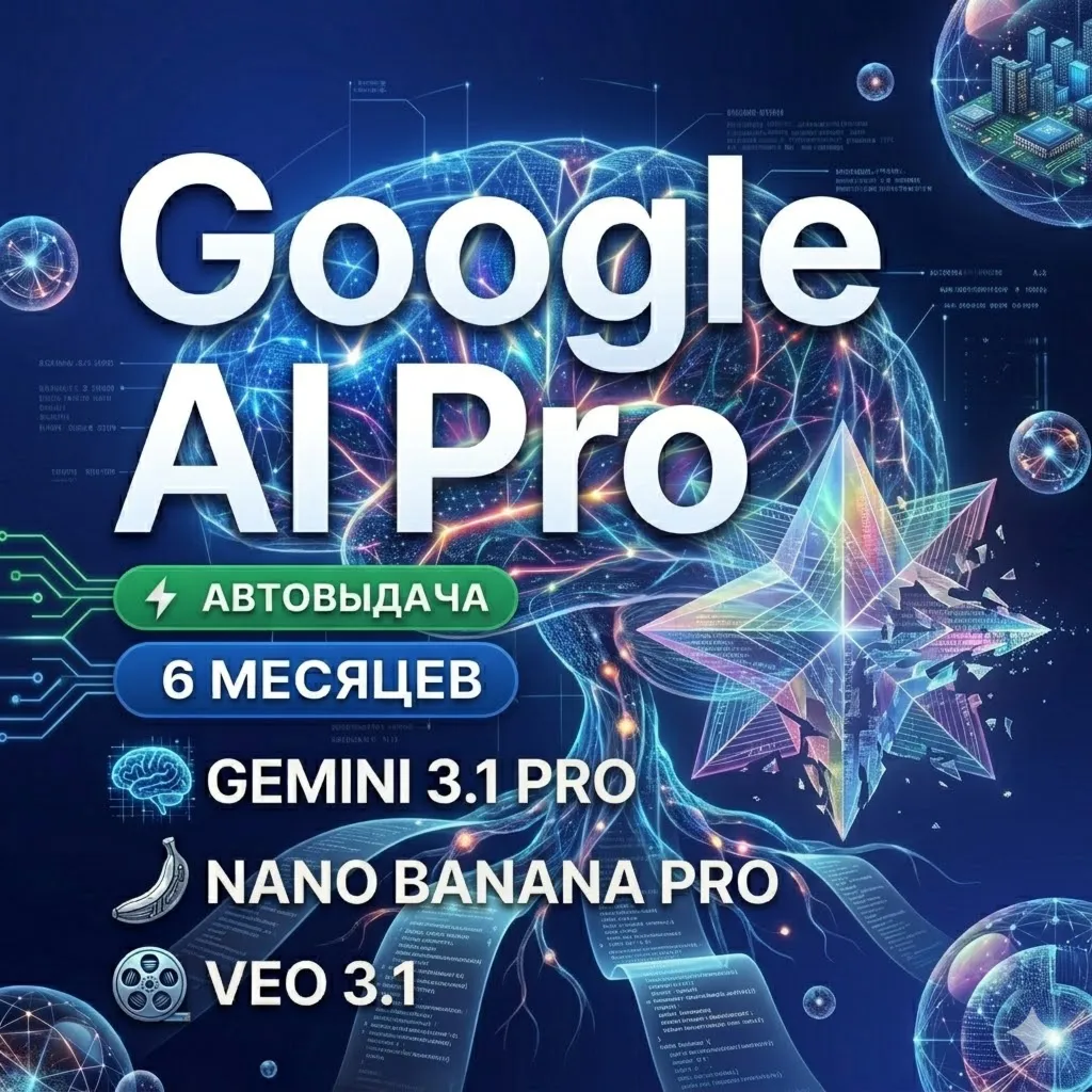 Google AI Pro на 1 месяц — полный доступ к Gemini и Veo 3