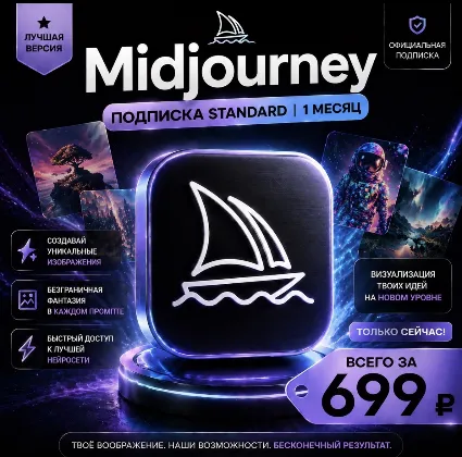 Midjourney | Подписка Standard на 1 месяц | Моментально | Аккаунт