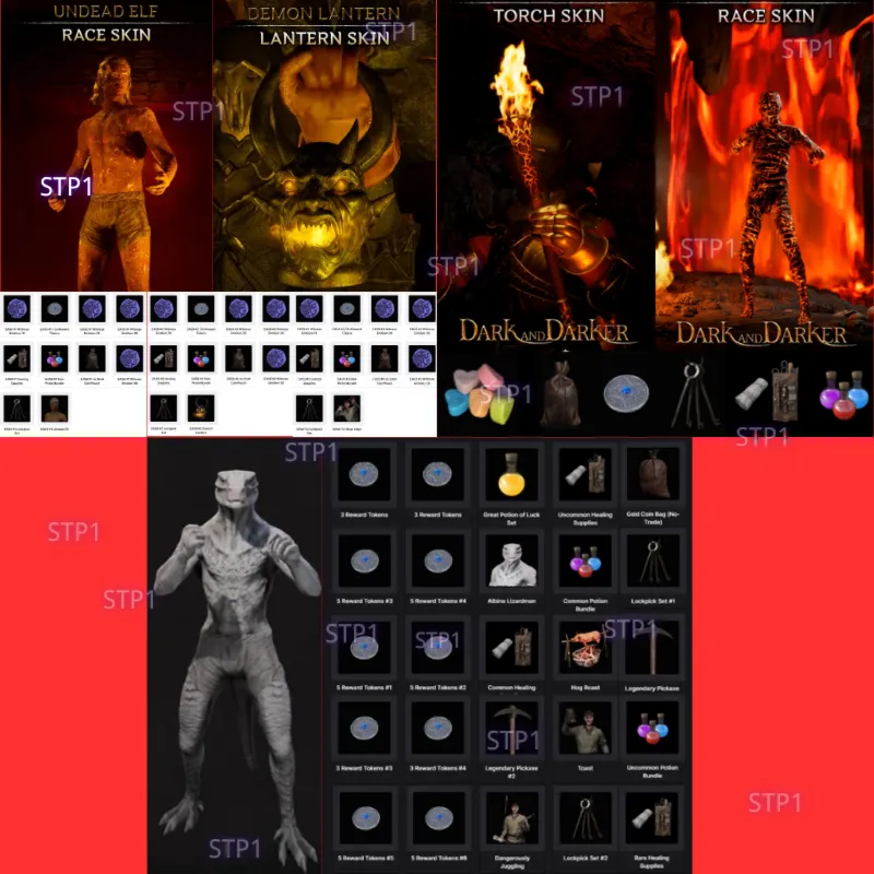 Dark and Darker Scorched Mummy Undead Elf Demon Lantern Skin Twitch Drop