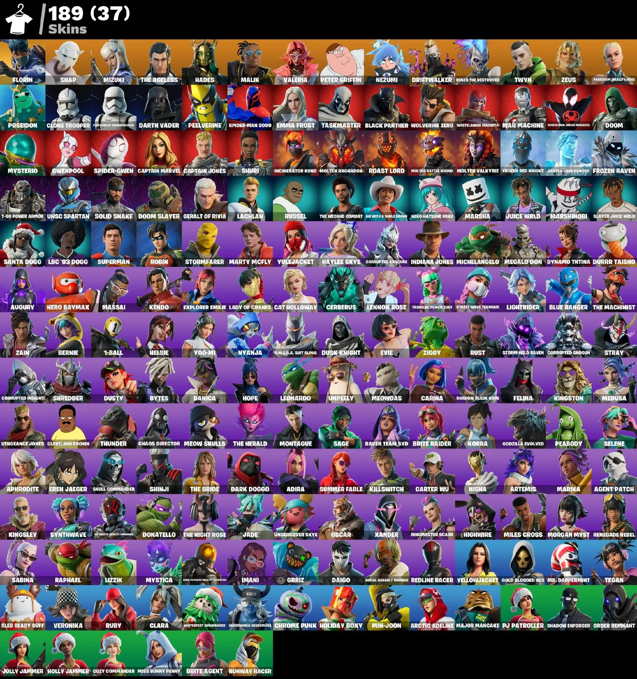 🔥[PC] 189+ Skins, 229+ Pickaxes, 154+ Emotes| Full + Instant Access🔥