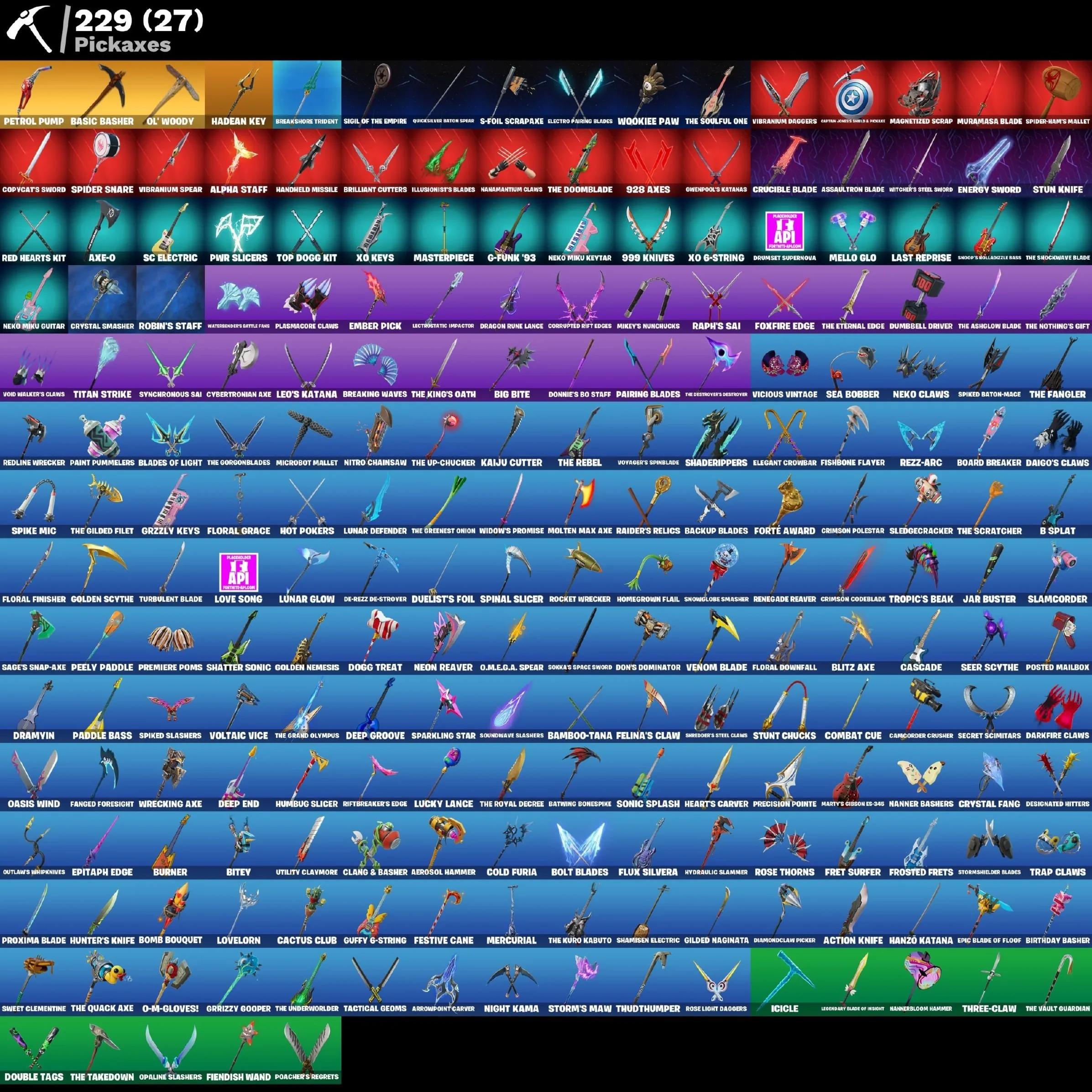 🔥[PC] 189+ Skins, 229+ Pickaxes, 154+ Emotes| Full + Instant Access🔥