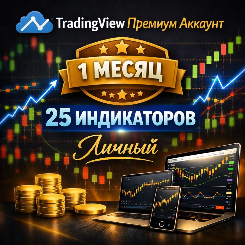  TradingView Premium Аккаунт | 1 Месяц | 25 Индикаторов | Личный