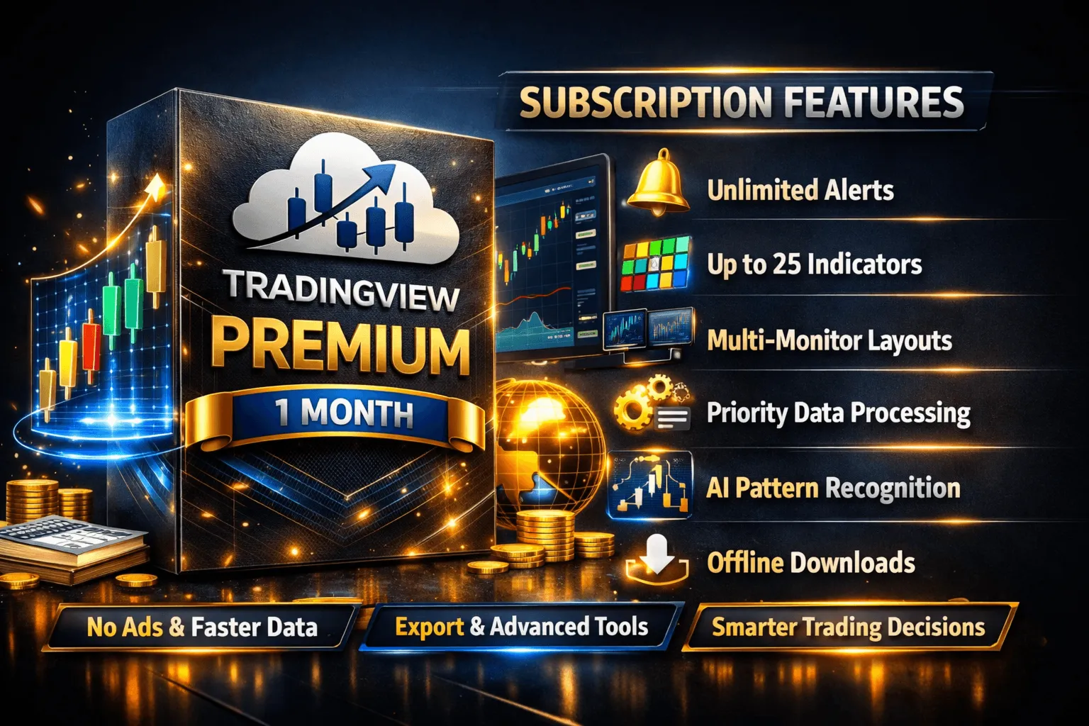  TradingView Premium1Month|Премиум функции|Мгновенная активацияАлерты безлимит 