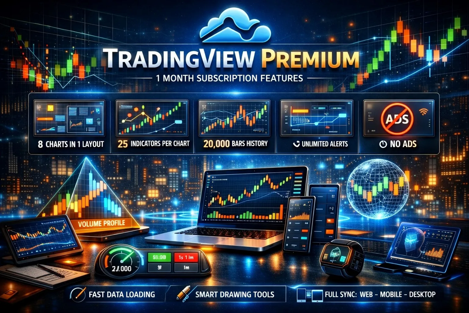 TradingView Premium 1 Month ⭐ Полный доступ  Мгновенная доставка 