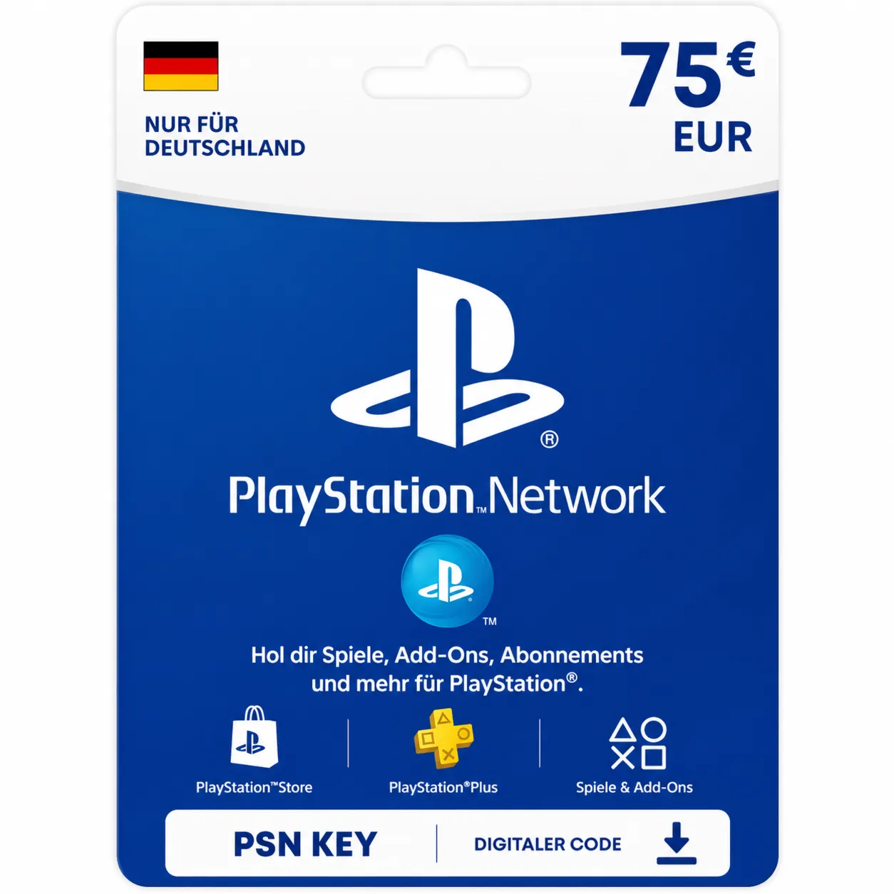 PlayStation Network Card 75 EUR (DE) PSN Key GERMANY