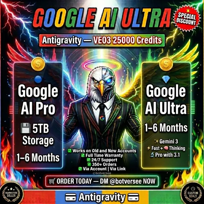 Google Gemini AI Ultra/PRO 25000 VEO 3 технологией Antigravity полная гарантия