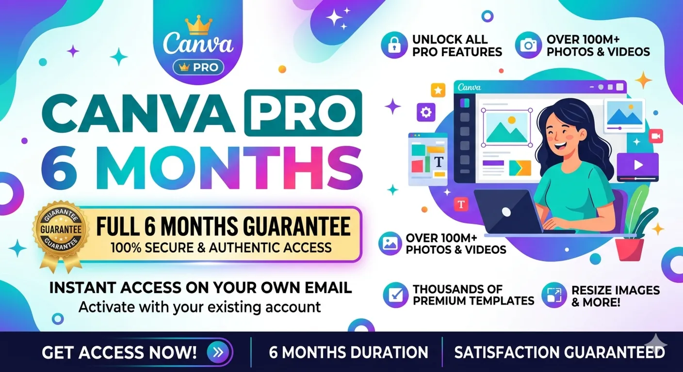 Canva Pro 6 Month | To Your Account | INSTANT ACTIVATION