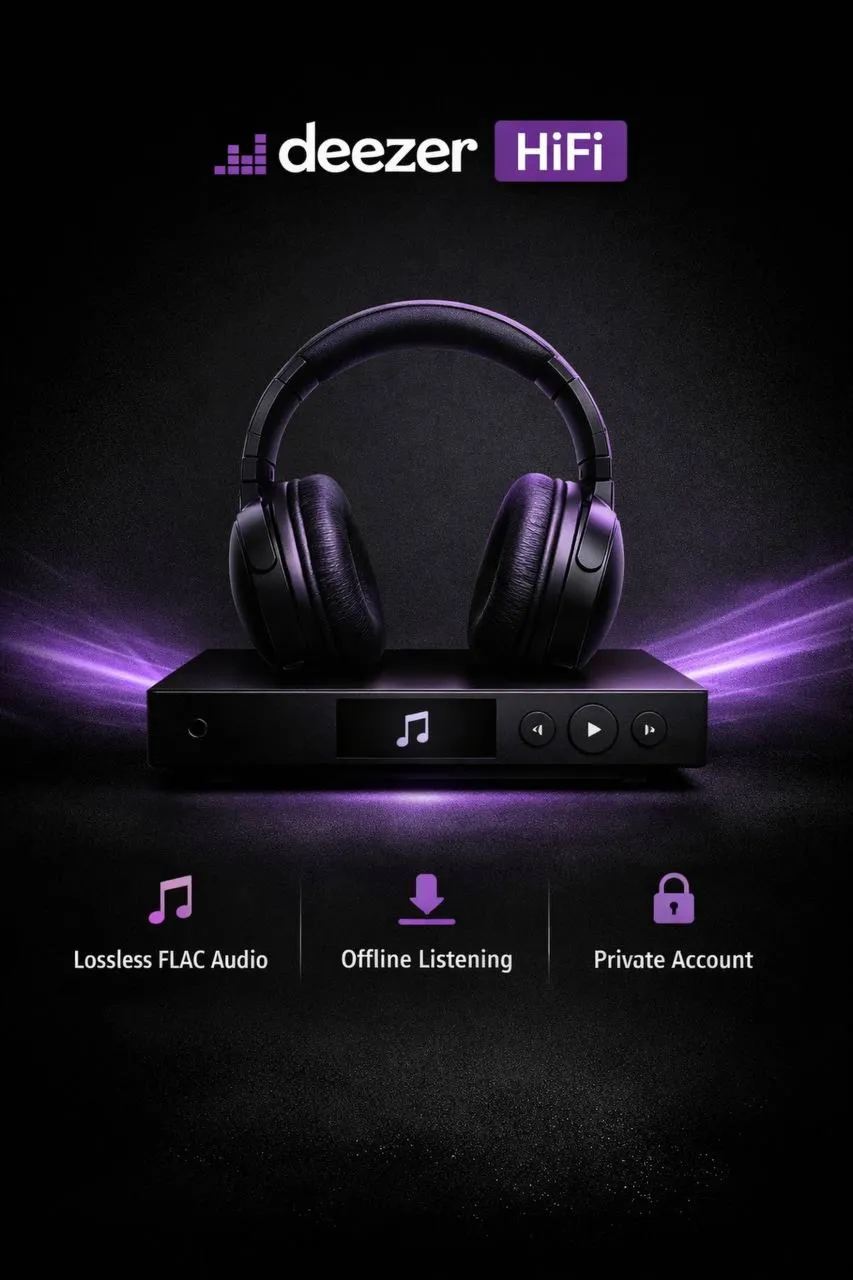 🎵 Deezer HiFi 1 Month | Private Account ⚡ Lossless Sound | Instant Delivery ✅