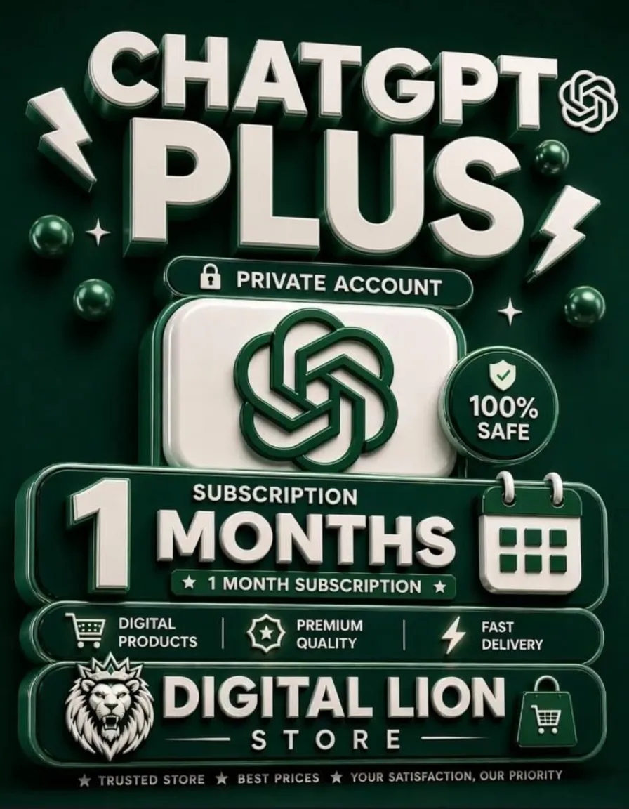 Chat GPT Plus 1 Month - Private Account (Global)