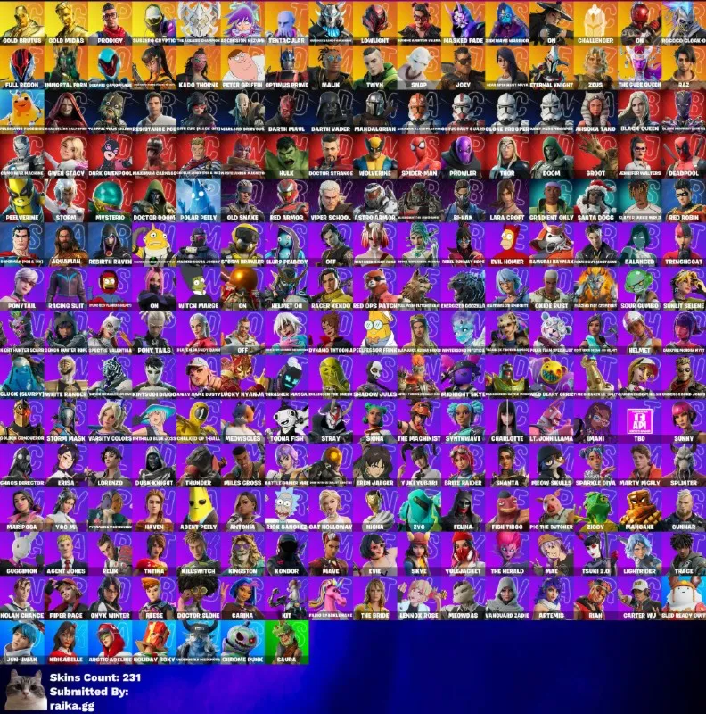 Instant • FN (All Platforms) • 231 skins • Full Access