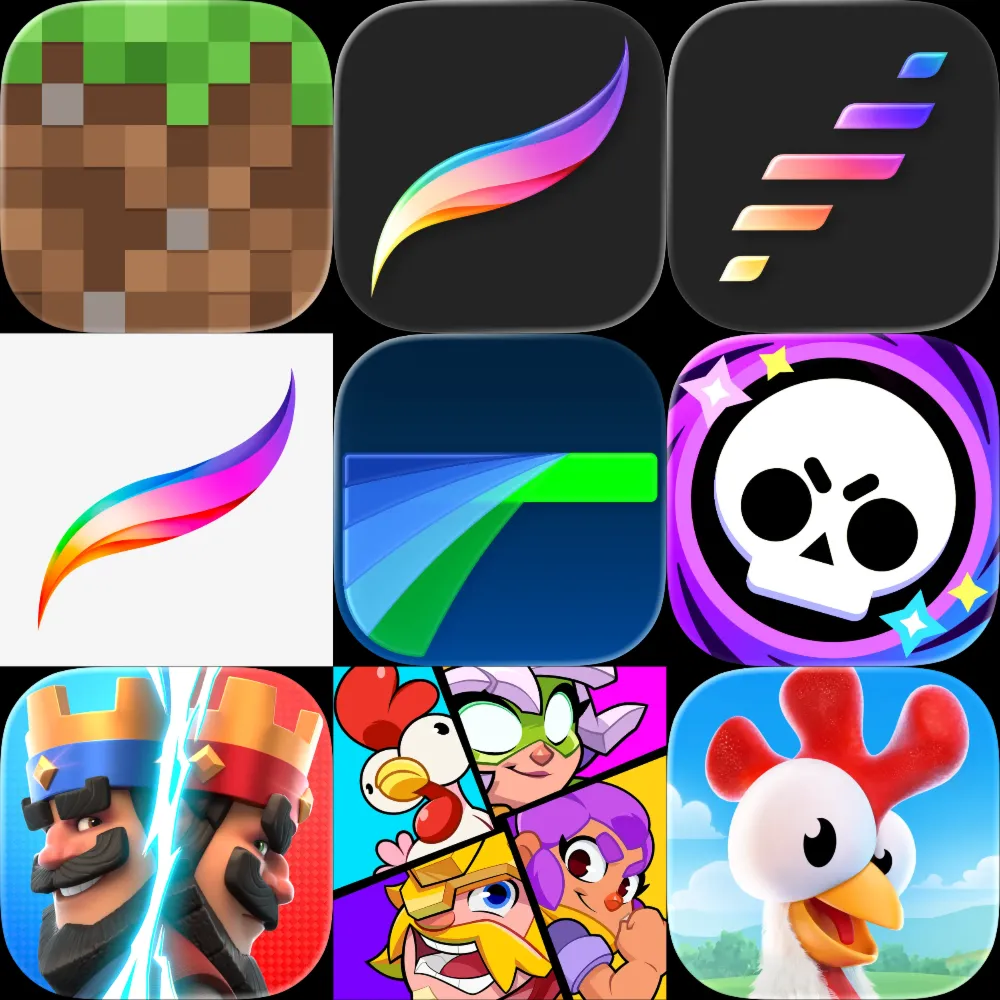  Minecraft + Procreate + Mobile + Procreate Dreams + LumaFusion ios iPhone AppStore