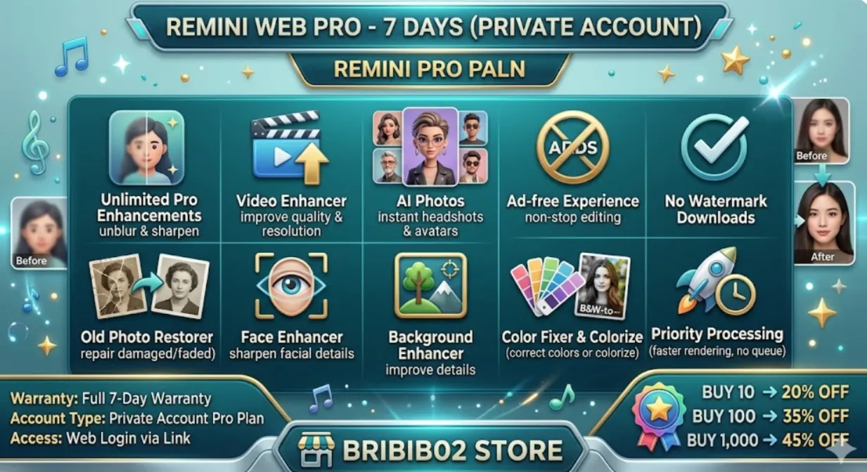 Remini Lite Subscription 1 Month - Private Account (Global)