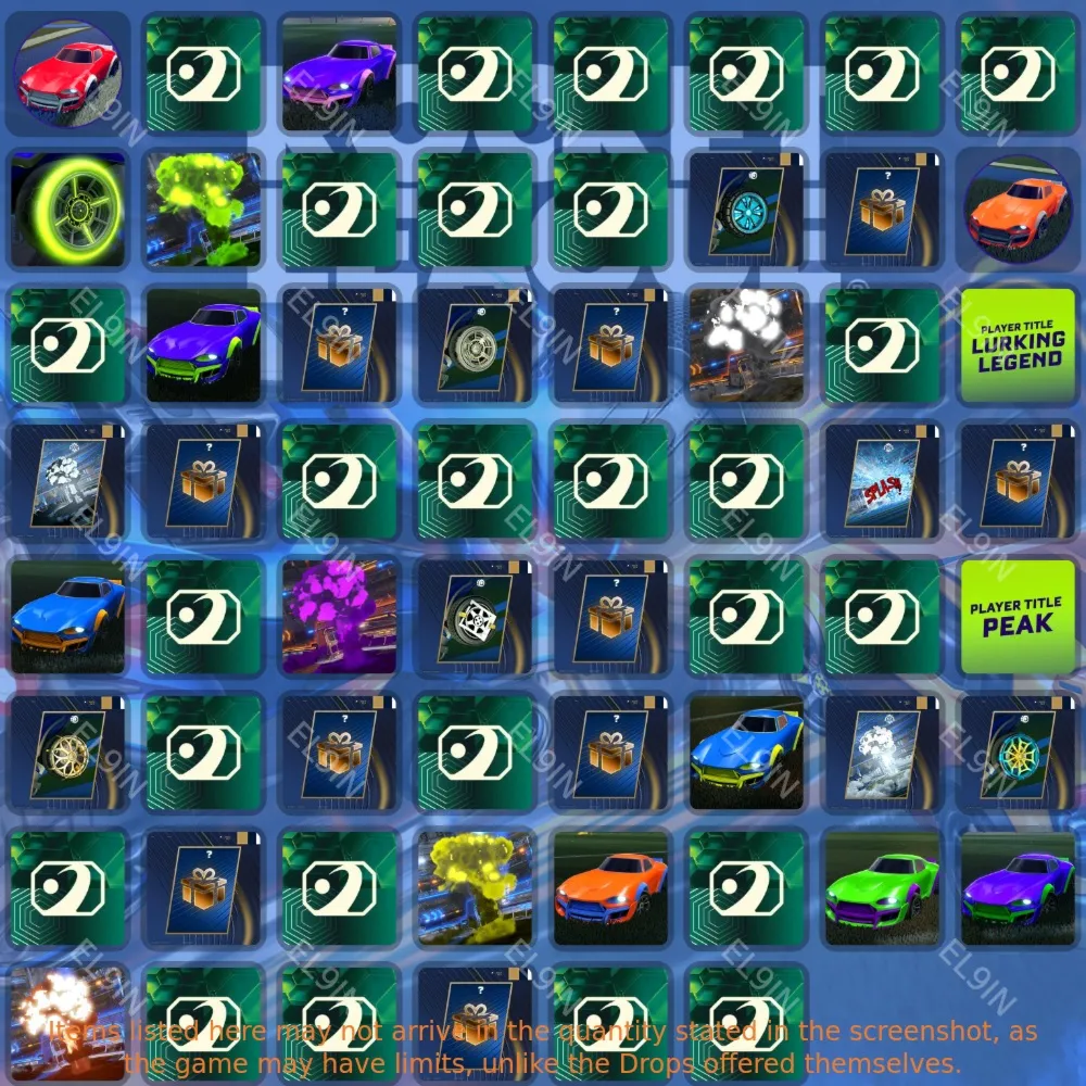 ⭐Rocket League🎖️Twitch Drops📢62 items + 🎁