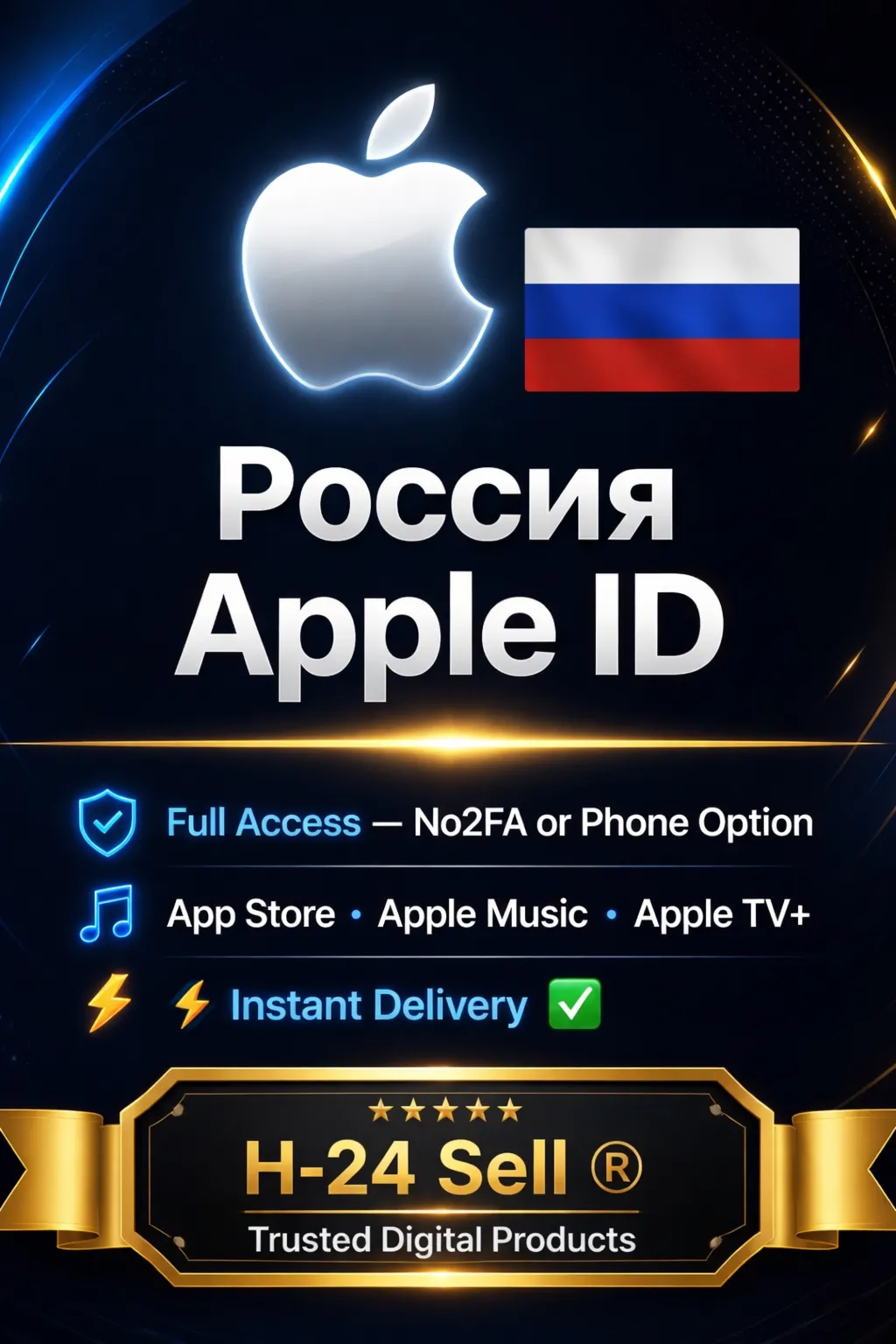 ???????? Apple ID Россия | Полный Доступ  No2FA или Телефон | Мгновенно 