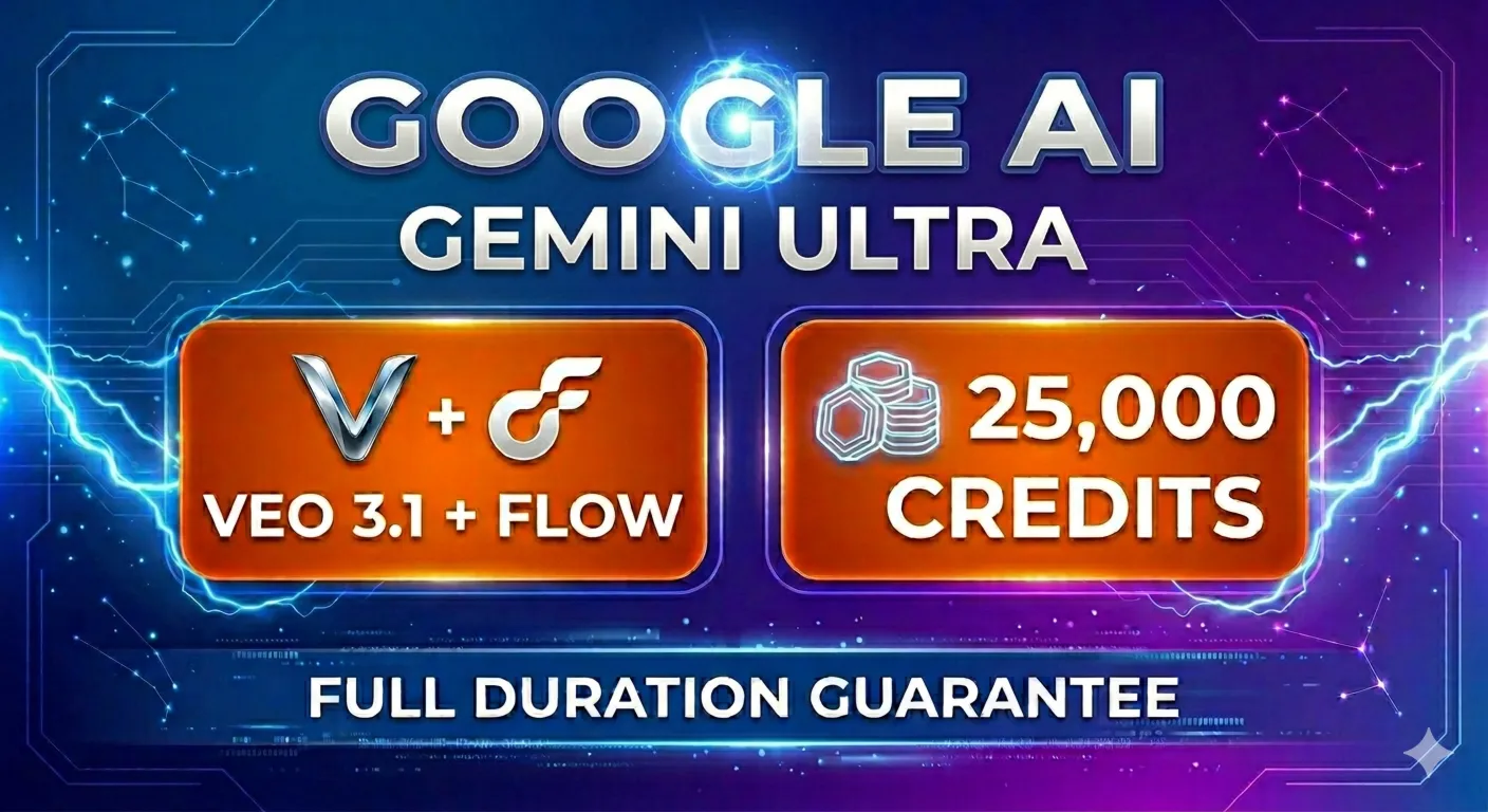 Gemini AI Ultra + Veo 3.1 + Flow 25K – Доступ на 7/15/30 дней с полной гарантией
