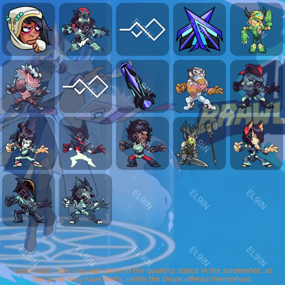 BrawlhallaТвич Дропсы17 предметов + 