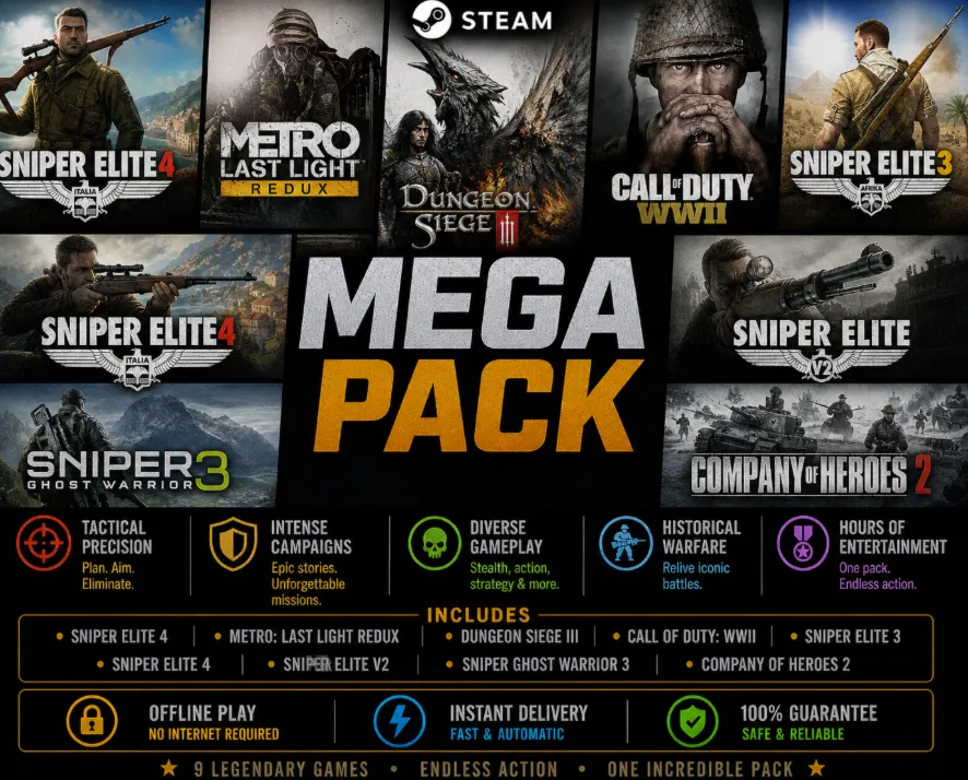 Call of Duty: WWII, Sniper Elite 2,3,4, Metro, COh2 / Steam / Оффлайн / Без Очереди