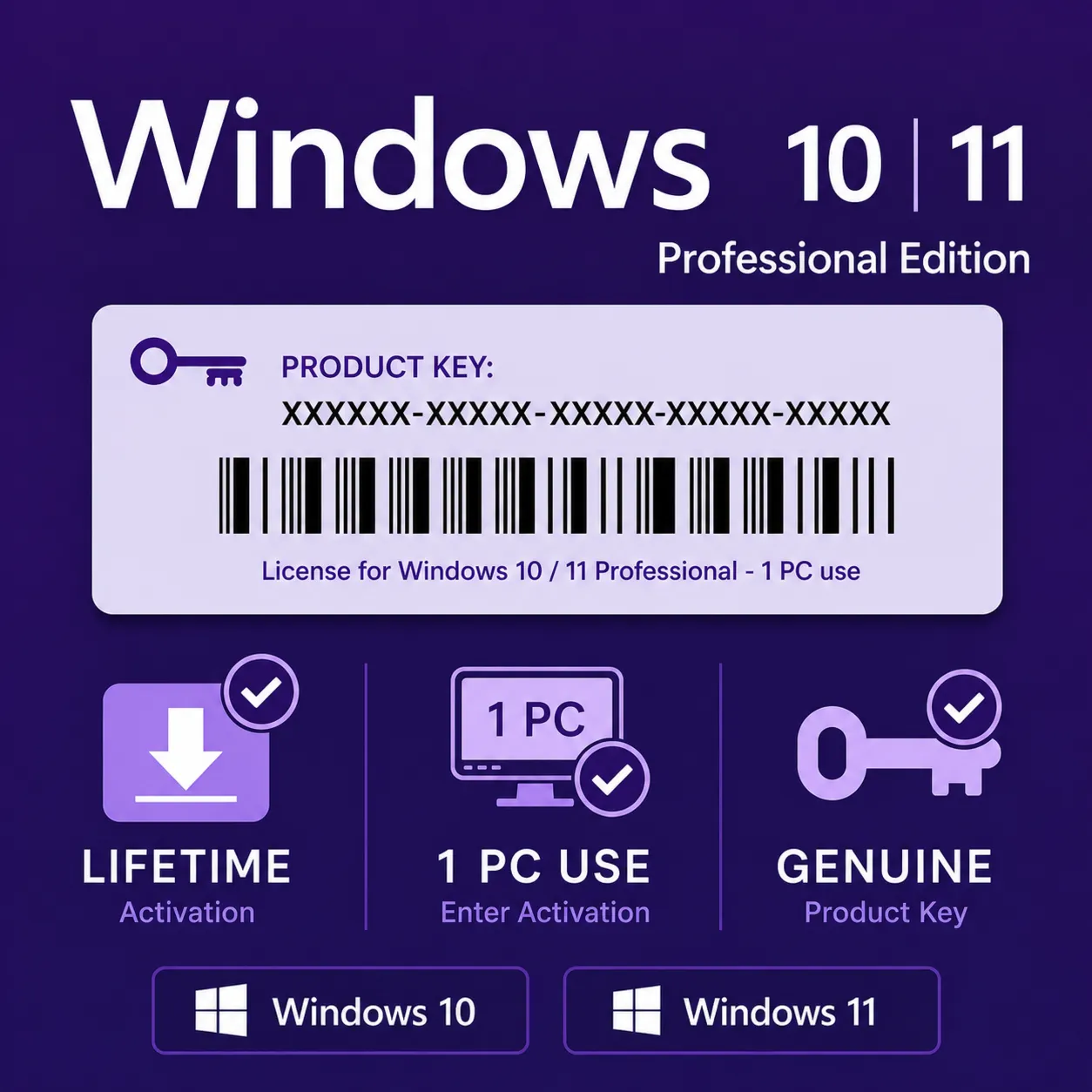 Windows 10 / 11 Home / Pro – Оригинальный ключ активации | Быстрая доставка | 1 ПК