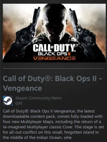 Call of Duty: Black Ops II - Vengeance DLC STEAM Gift - Global