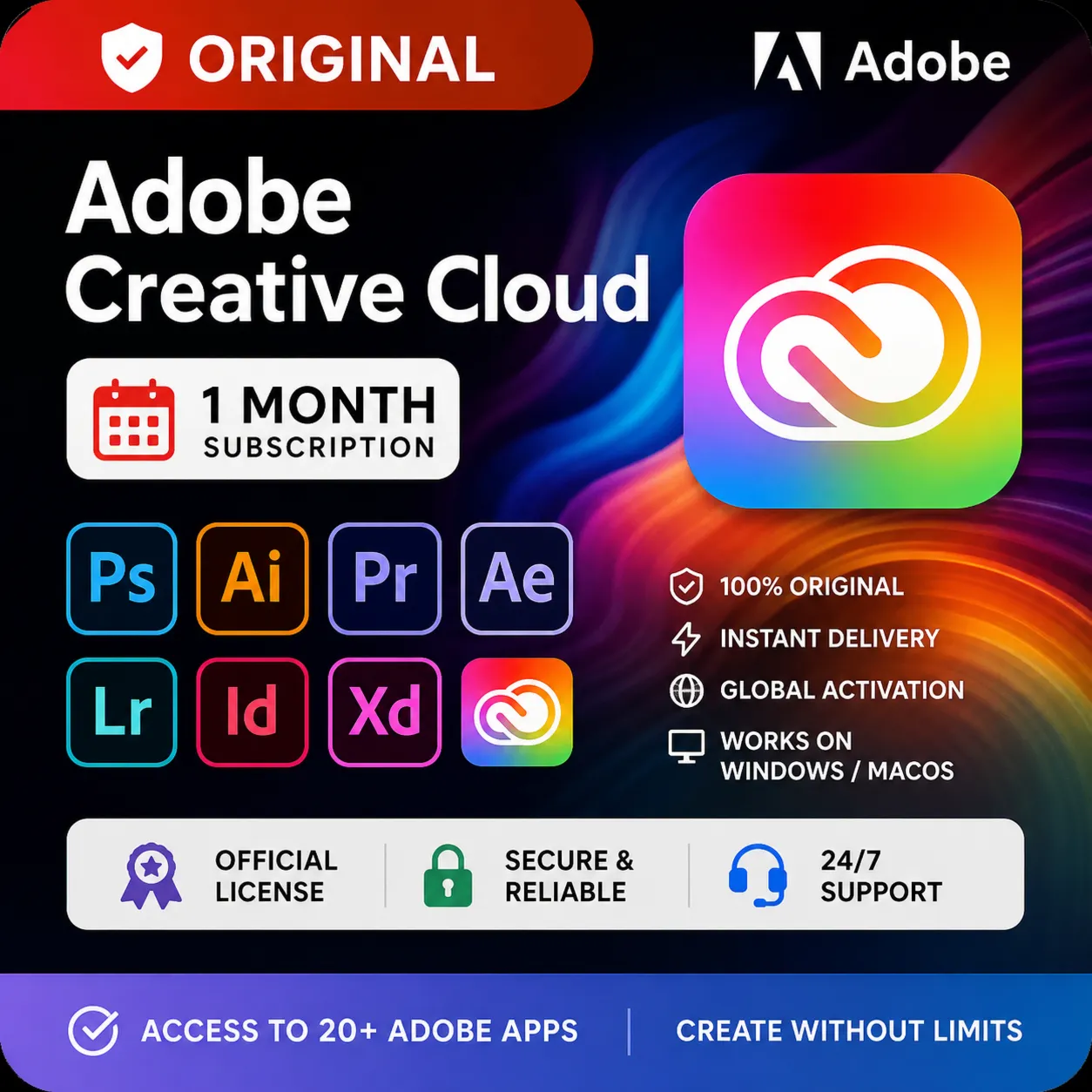 🎨 Activation Key 🎨 ADOBE CC ALL APPS (CREATIVE CLOUD)