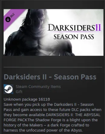 Darksiders II - Season Pass DLC STEAM Gift - Global