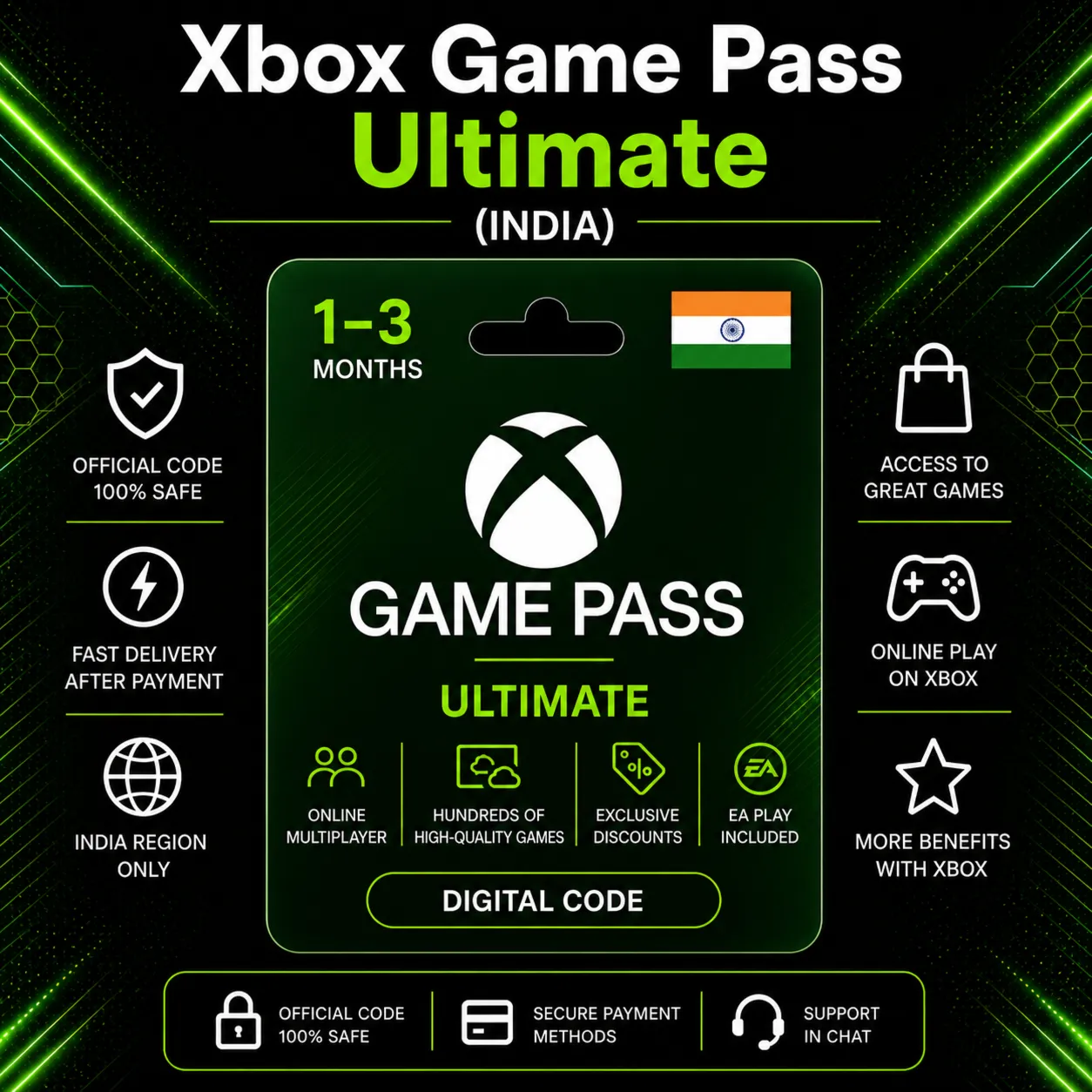 Xbox Game Pass Ultimate (India) 1–3 Months | Xbox Activation Code