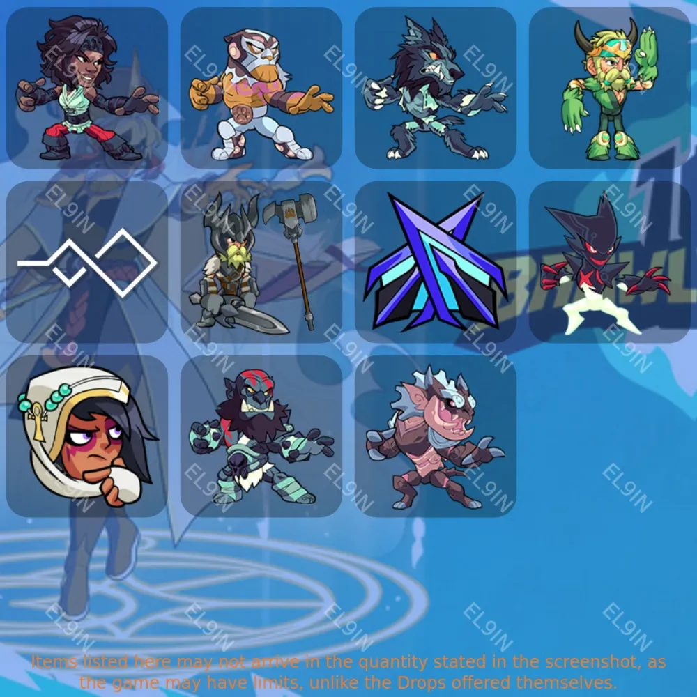 BrawlhallaТвич Дропсы11 предметов + 