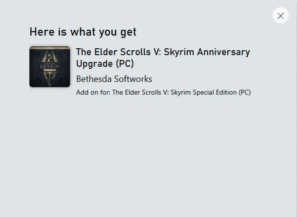 The Elder Scrolls V: Skyrim Anniversary Upgrade only for PC/WINDOWS 10/11 KEY